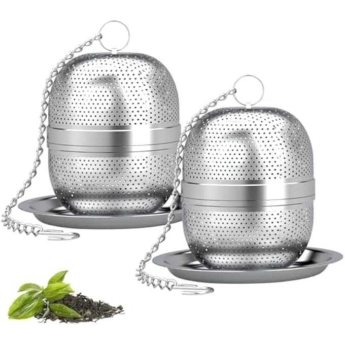 Bukela 2 Pieces Tea Infuser Stainless Steel Tea Strainer Balls For Loose Leaf Tea Mugs Teapots - Image 1