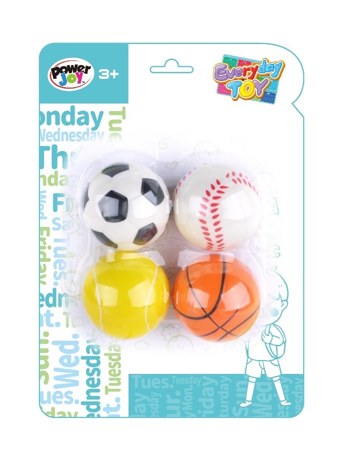 Power Joy Everyday Toy PU Soft Ball 4 Pieces - Image 2