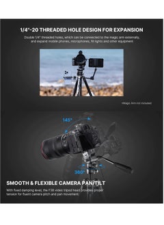 Ulanzi Ulanzi F38 Fotopro Air III Quick Release Video Travel Carbon Fiber Tripod | Fluid Head for Video | Storage Length 42cm | 5 Leg Sections 44-156cm | Ball Head Payload 3Kg | 1.08Kg  - Image 5