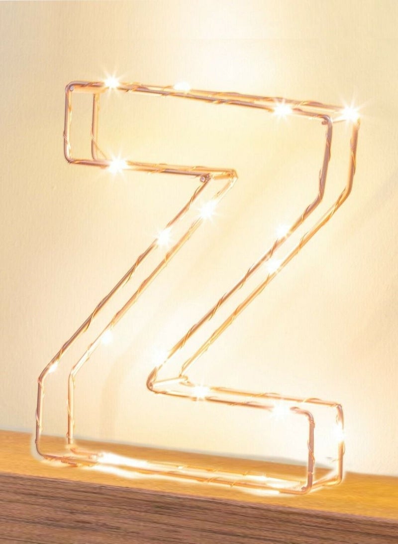 سلة حرف Z مضيء لون ذهبي - Image 3