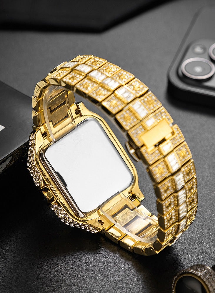 MISS FOX Men's Full Diamond Luxury Watch High-End Elegant Waterproof Luminous Shining Exquisite Timepiece - Image 5