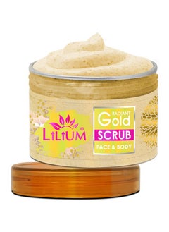 LILIUM Radiant Gold Face & Body Scrub, 250G, With Gold Dust & Olive Oil  - Image 5