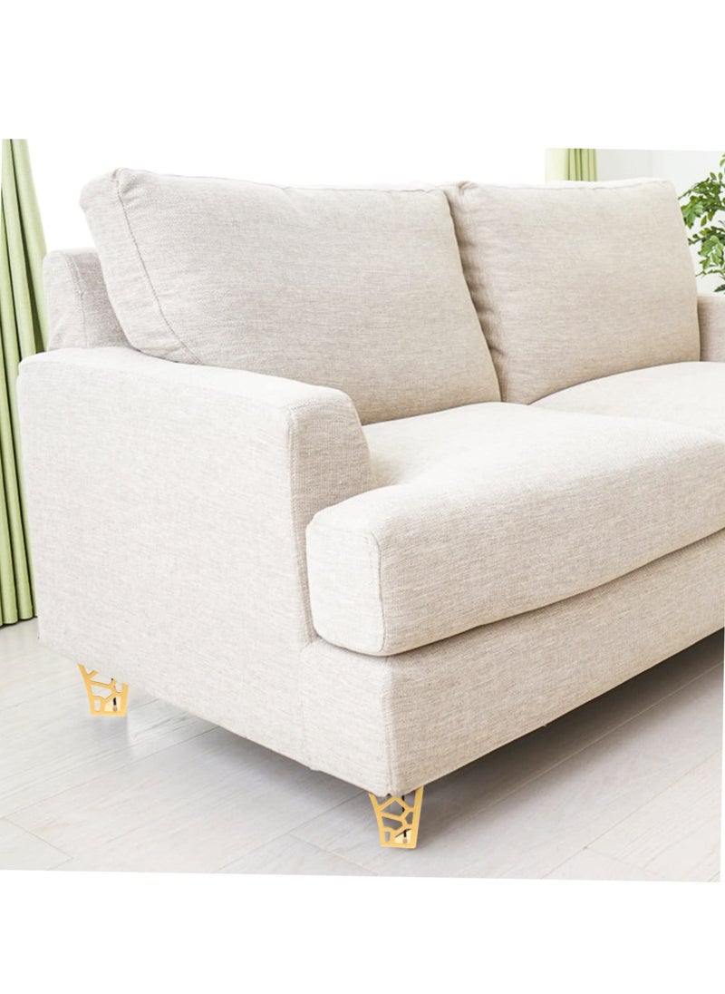 SYOSI - Iron Sofa Legs, 4pcs Metal Dresser Gold Table Legs Coffe Table Legs Metal Legs Dresser Feet Table Cabinet Cupboard Feet Golden Couch Feet Stool Legs Metal Legs for Furniture 2 in 1 - Image 1