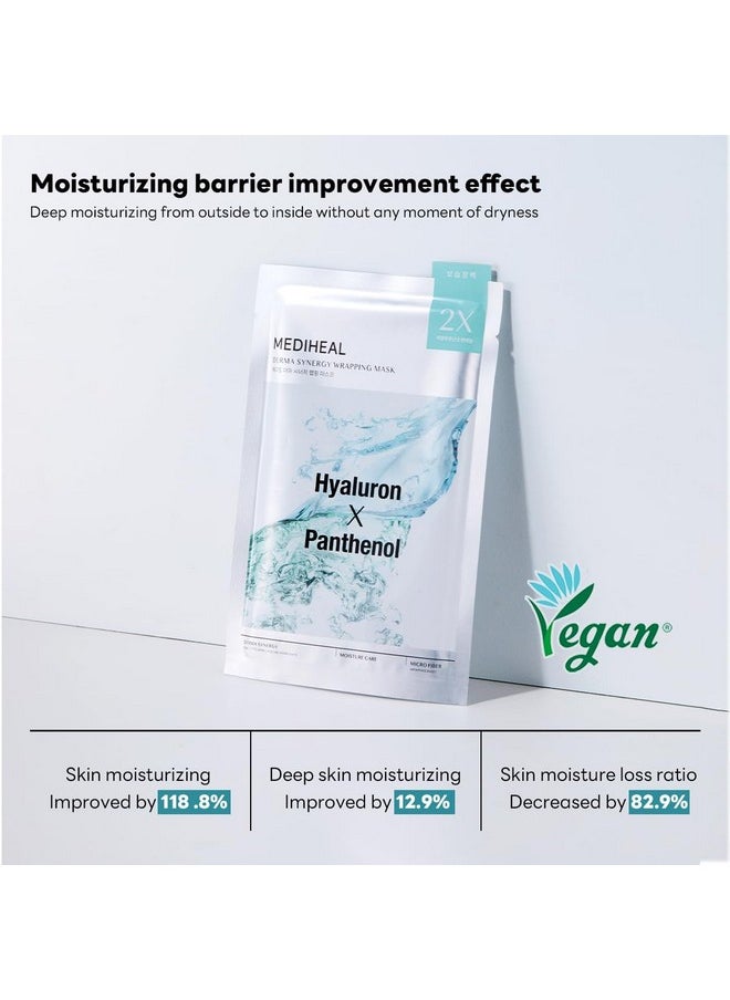 MEDIHEAL - Derma Synergy Wrapping Mask For Moisturizing Barrier (4 Packs) Improved Skin Moisturization With Hyaluron Panthenol - Image 1