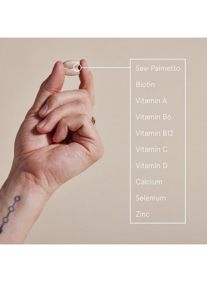 Keeps Daily Hair Supplement, 180 Tablets - Saw Palmetto Promotes Healthy Hair - Biotin, Vitamins A, B6, B12, C, D, Calcium, Selenium & Zinc - Men & Women - 3 Month Supply - Image 3