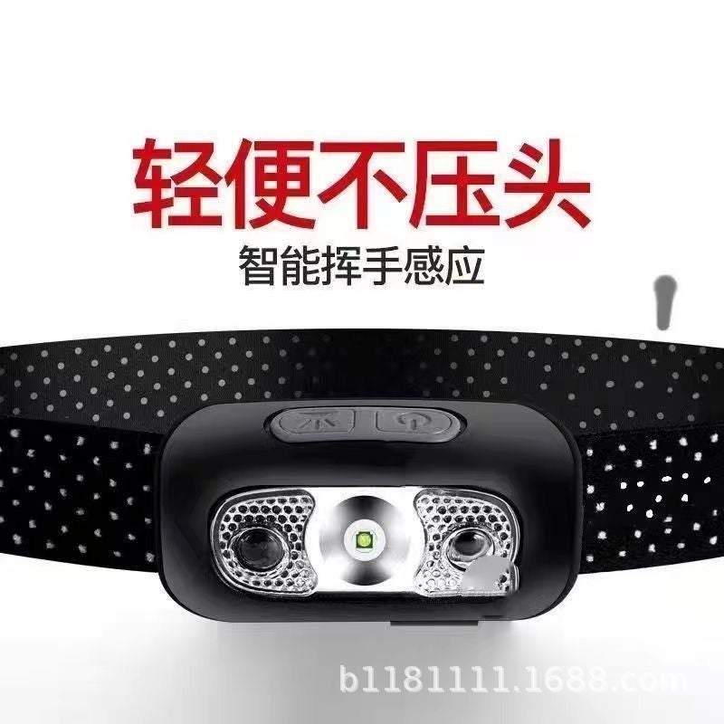 LED Headlamp Gesture Sensing USB Rechargeable Sensor headlamp 500 mA