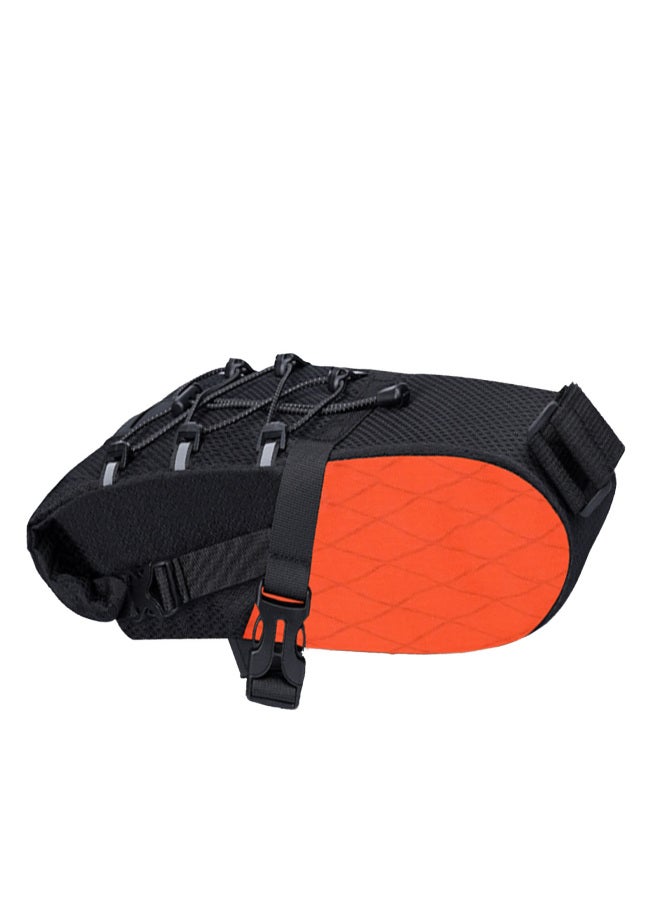 إنلي حقيبة سرج دراجة هوائية بسعة 5.8 لتر، حقيبة كبيرة توضع تحت المقعد للدراجات الجبلية والطرقية، مناسبة للسفر لمسافات طويلة، لون برتقالي - Image 3