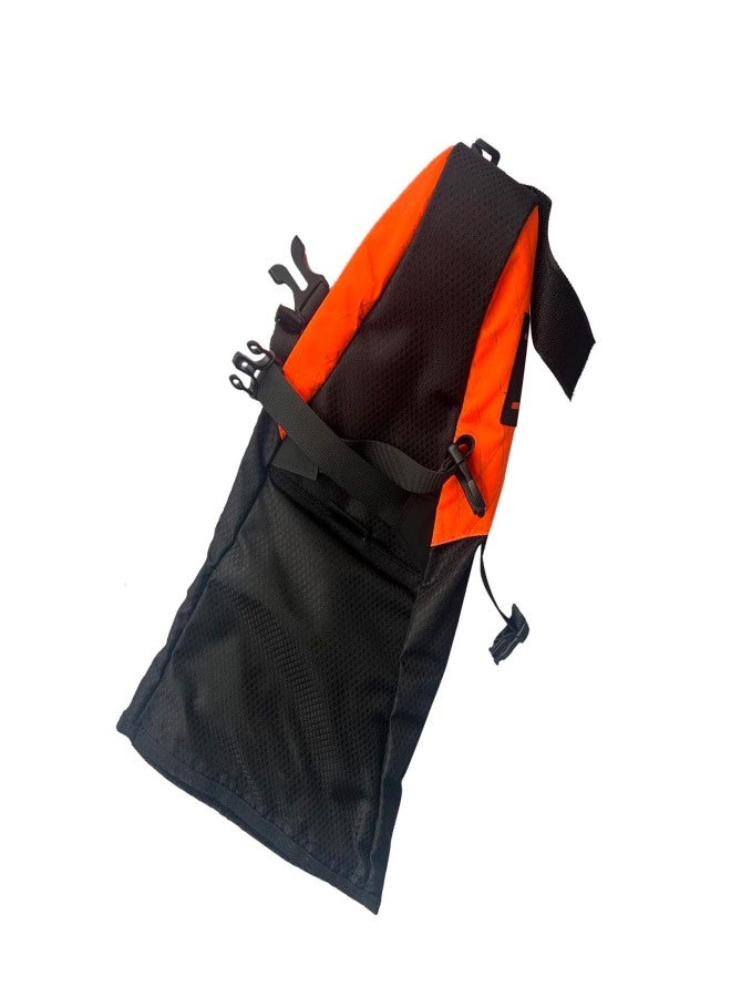 إنلي حقيبة سرج دراجة هوائية بسعة 5.8 لتر، حقيبة كبيرة توضع تحت المقعد للدراجات الجبلية والطرقية، مناسبة للسفر لمسافات طويلة، لون برتقالي - Image 1