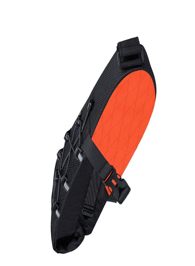 إنلي حقيبة سرج دراجة هوائية بسعة 5.8 لتر، حقيبة كبيرة توضع تحت المقعد للدراجات الجبلية والطرقية، مناسبة للسفر لمسافات طويلة، لون برتقالي - Image 5