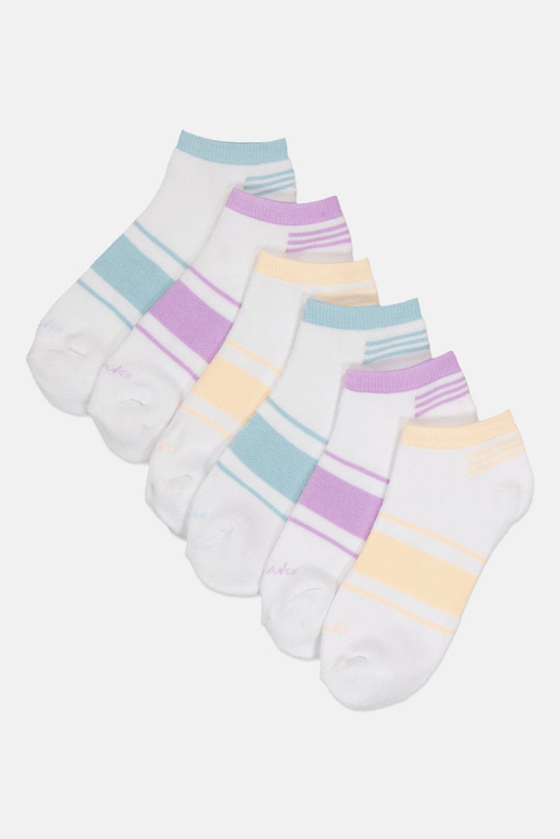 clarks Women 6 Pair Brand Logo Chaussettes Socks, Multicolor - Image 1