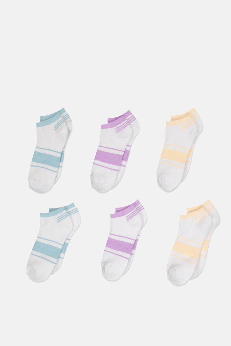 clarks Women 6 Pair Brand Logo Chaussettes Socks, Multicolor - Image 3