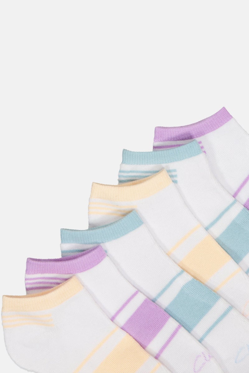 clarks Women 6 Pair Brand Logo Chaussettes Socks, Multicolor - Image 2