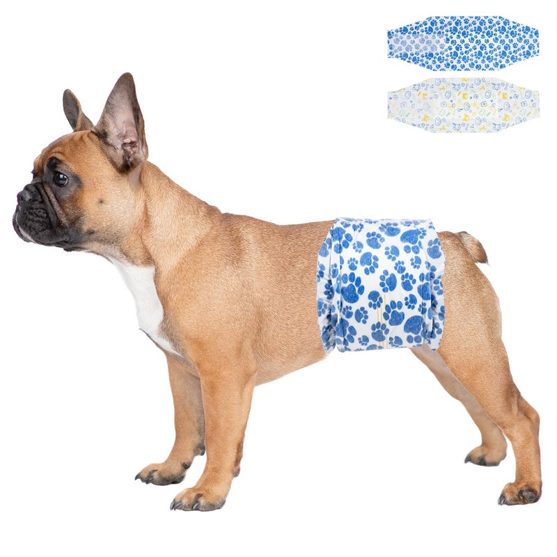 Dono Dog Diapers Male Disposable Male Dog Wraps 20ct Doggie Diapers Wetness Indicator Leak-Proof Dog Belly Wraps, Rapid-Dry Gel Technology Puppy Diapers for Excitable Urination Incontinence, Small - Image 1