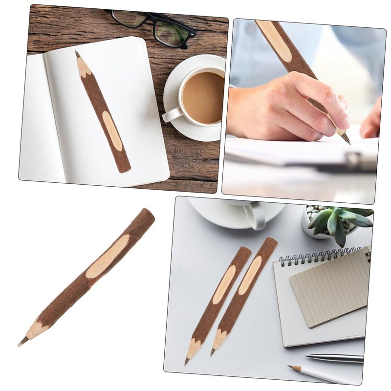 Wooden Ballpoint Pens Smooth Writing Black Ink 17cm Office School Supplies 12 Pack - Image 5