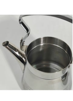 HTH 1-Piece Food Grad Stainless Steel Arabic Style Teapot Luxury Engraved Design Tea Kettle with Attached Lid and Ergonomic Handle 0.7 L/0.9 L/1.2 L  - Image 3
