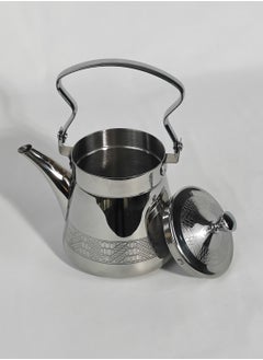 HTH 1-Piece Food Grad Stainless Steel Arabic Style Teapot Luxury Engraved Design Tea Kettle with Attached Lid and Ergonomic Handle 0.7 L/0.9 L/1.2 L  - Image 2