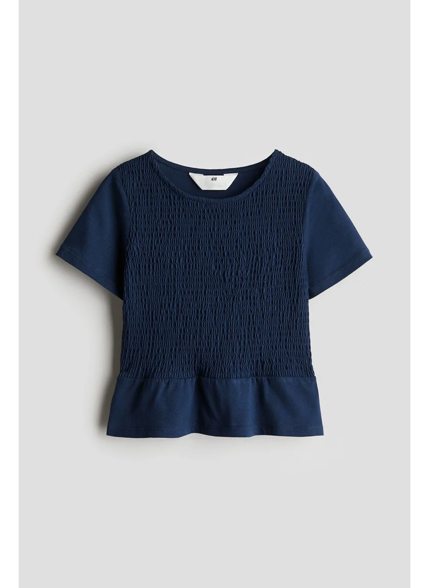 اتش اند ام Smocked Peplum Top