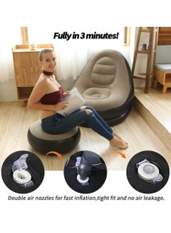 AL RAID Inflatable Lounge Chair with Footrest Air Couch Lazy Furniture for Gaming, Reading, Movies, Outdoor Travel, Camping & Picnic  - Image 2