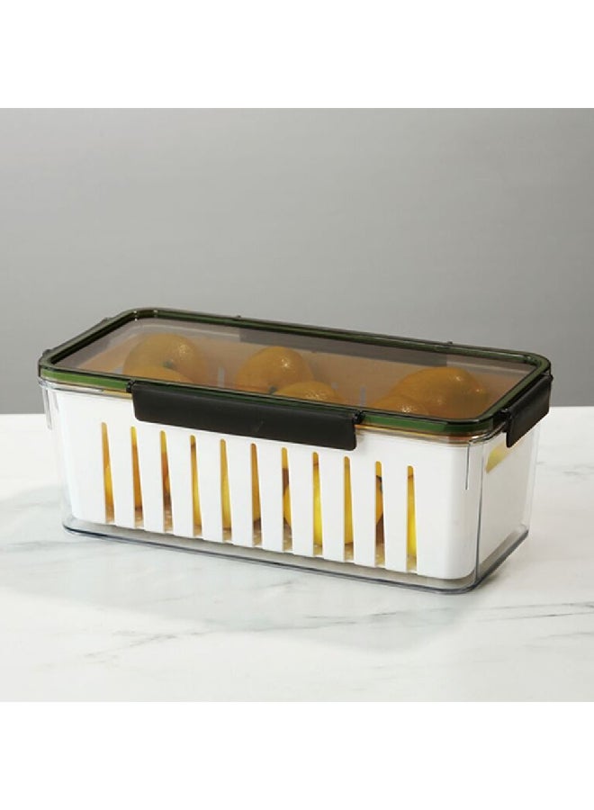 فيلي حاوية تخزين ثلاجة مستطيلة  لتر أبيض وأسود - Image 2