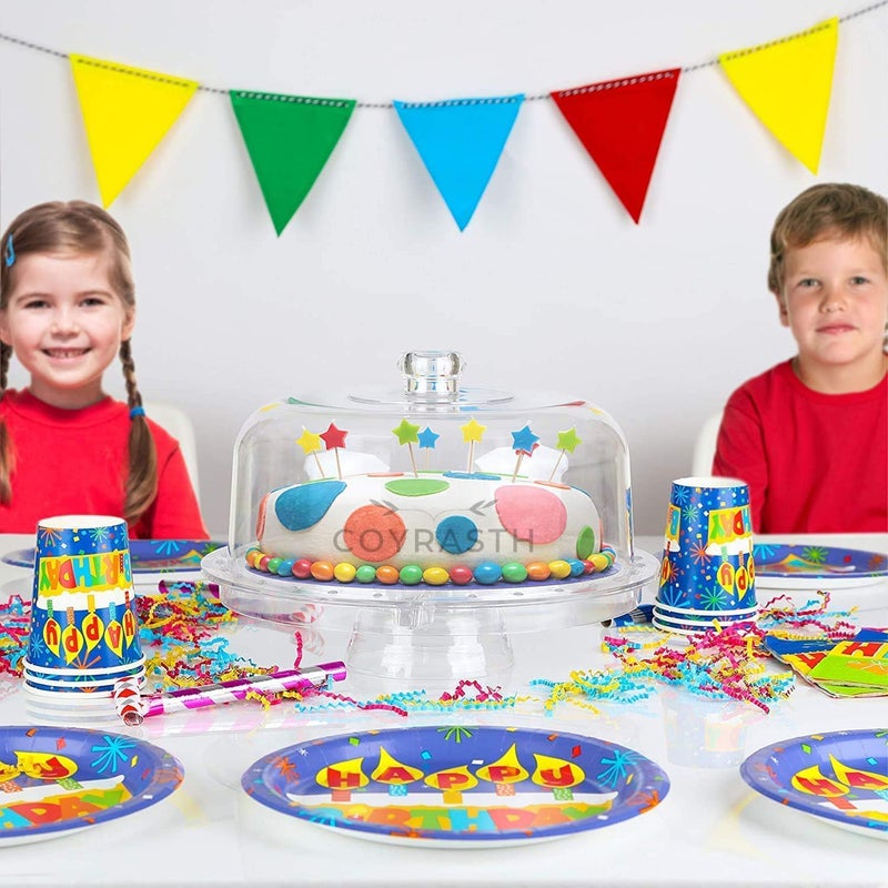 COYRASTH 3 in 1 Multifunction Acrylic Cake Stand with Salad Bowl, Punch Bowl, Fruit, Vegetables and Cupcake Tray Birthday Party Tray Cupcake Fruit Acrylic Use as Cake Holder. - Image 5