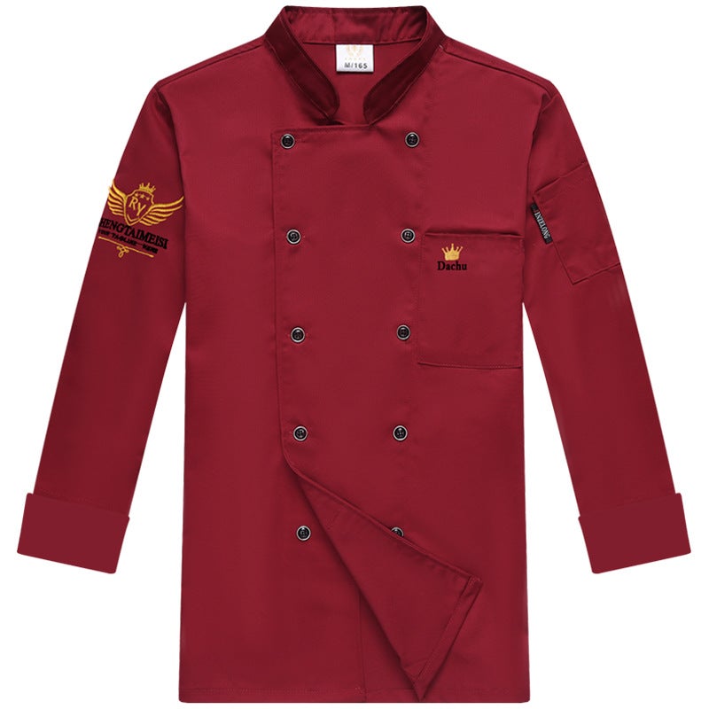 Chef Work Clothes For Men In , Catering, Tea House, El Kitchen, Baking Chef Uniforms, Short-Sleeved Work Clothes, Work Clothes - Image 1