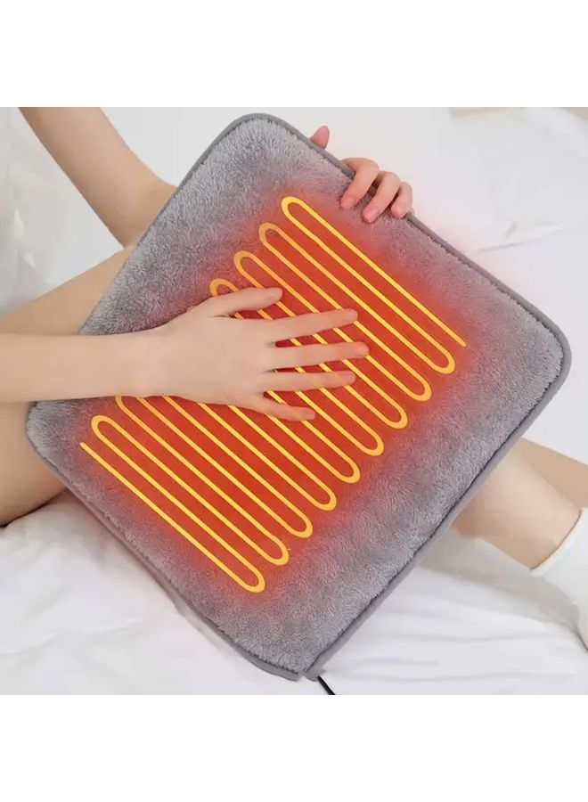 وسادة تدفئة رمادية منفذ USB مع ٣ إعدادات درجة حرارة محمولة للكتفين الرقبة الساقين الظهر - Image 5