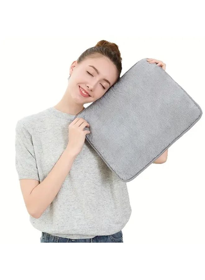 وسادة تدفئة رمادية منفذ USB مع ٣ إعدادات درجة حرارة محمولة للكتفين الرقبة الساقين الظهر - Image 1