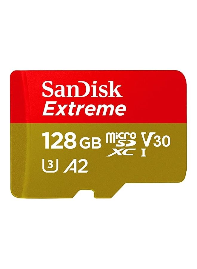 sandisk 128 GB Extreme microSDXC Card UHS-I A2 V30 U3 C10 - 190/90 MB/s 128 GB SDSQXAA-128G-GN6MN - Image 1