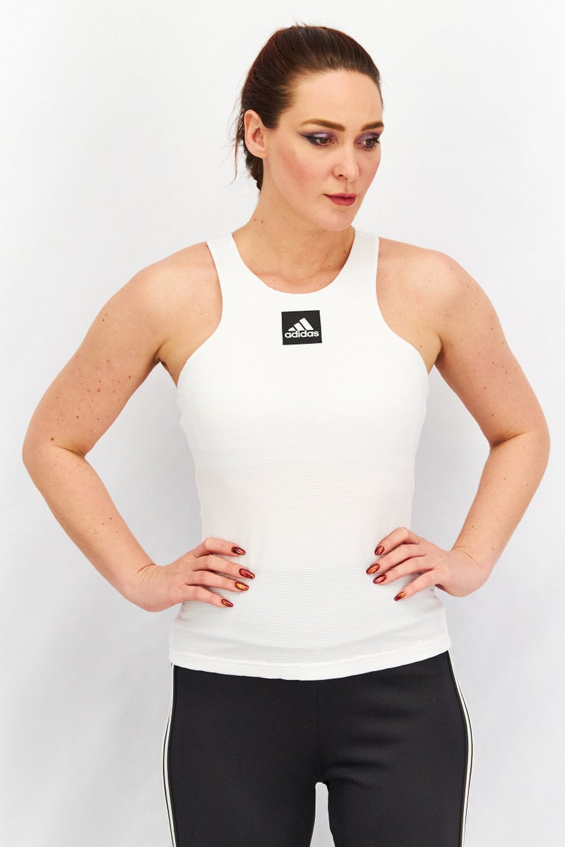 Adidas Women Sportswear Fit Lightly Padded Training Top, White - Image 1