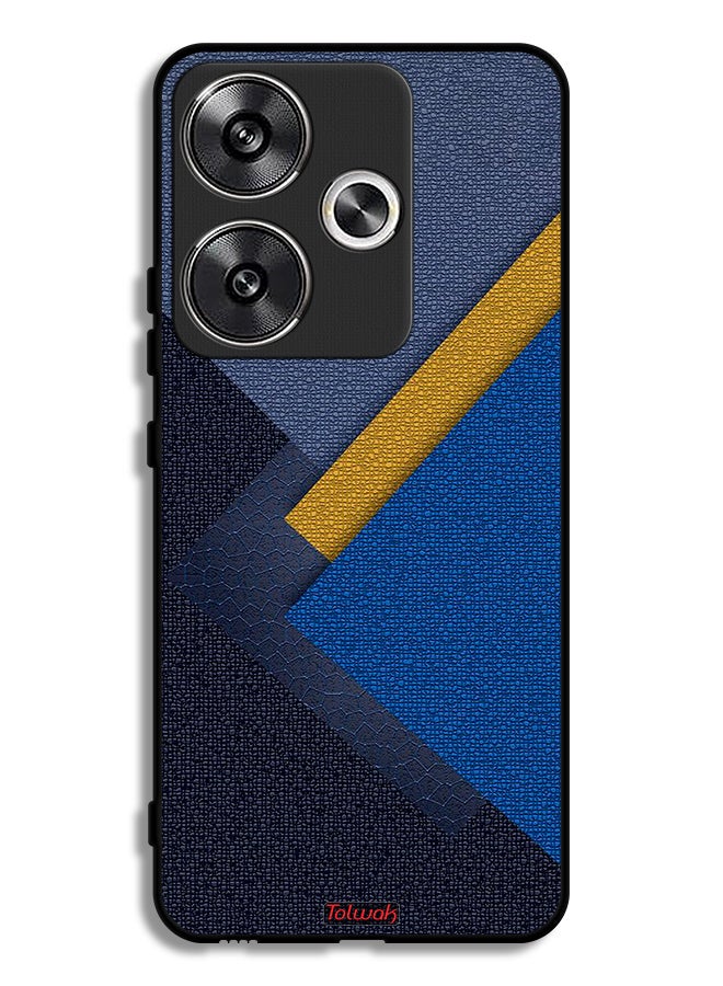 Tolwak Xiaomi Poco F6 5G Protective Case Cover Triangles Leather Shades Pattern - Image 1