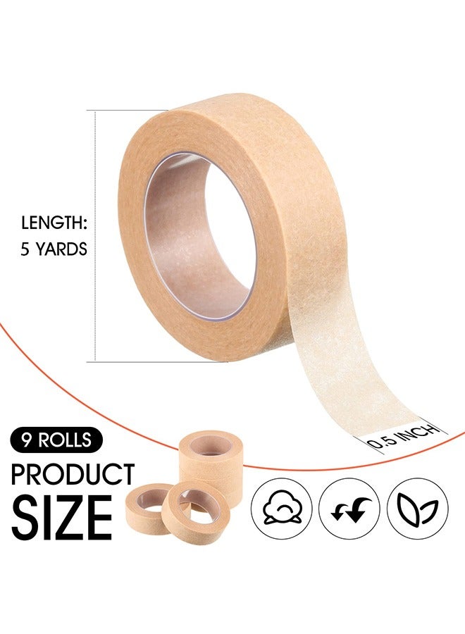 Generic 9 Rolls Flexible Skin Tape Breathable Nose Tape，Micropore Tape, Paper tape medical, Self Adhesive First Aid Bandages for Wound Injuries Swelling  - Image 2