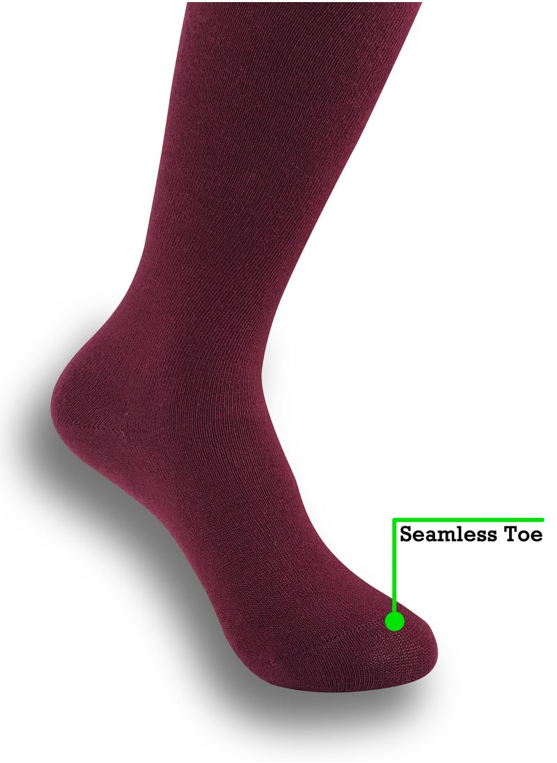 Generic - Girls Cotton Color Burgundy Tights - Leggings - Stockings Pack of 1 - Image 1