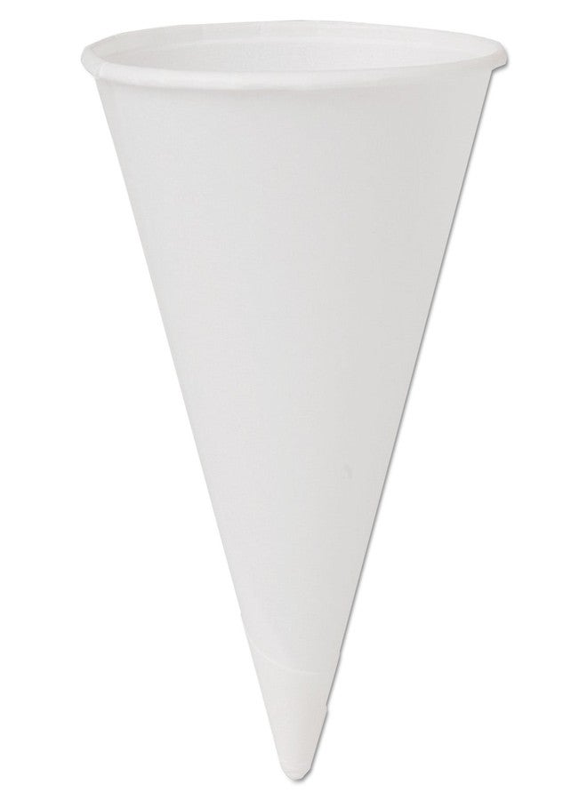 Solo Foodservice Cone Water Cups, Cold, Paper, 4 oz, White, 200/Bag, 25 Bags/Carton - Image 1