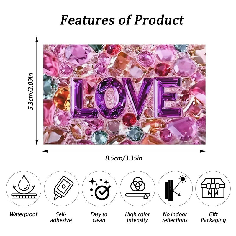 Ksheria Credit Card Stickers Debit Card Skin Credit Card Skin American Express Card Skin Diamand Love Blingbling Heart Bubbles Waterproof & Removable Slim Vinyl Skins for Debit Cards - Image 2