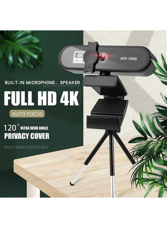 4K Private Model Beauty Auto Focus 1080p Computer Camera HD Network USB Live Broadcast Webcam2k Drive-free-Color:8802-4k - Image 1
