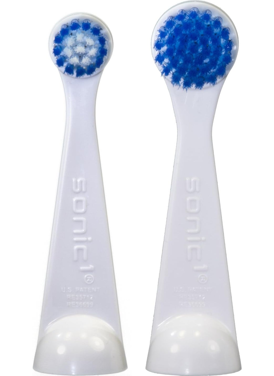 Cybersonic3 Compact and Deluxe Replacement Brush Heads 2 Pack Compatible With All Cybersonic Electric Toothbrushes 1 Compact 1 Deluxe