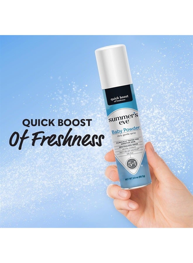 Summer's Eve Baby Powder Daily Gentle Feminine Spray, 2 oz, 3 Pack - Image 4