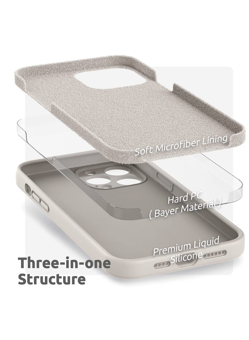 ELTRAZONE Silicone Case Compatible with iPhone 14 Pro, Soft Liquid Gel Rubber Cover Shockproof Bumper Anti-Scratch Anti-Fingerprint Anti-Drop Slim Cover (Not Original) (iPhone 14 Pro, White) - Image 3