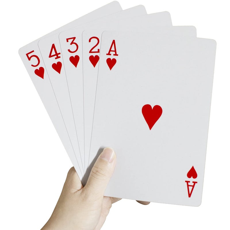 SUUJI Large Playing Cards Jumbo Deck 5x7 Inch Giant Poker Super Big Game Card Set Oversized Bridge Playing Cards Huge Magic Poker for Family Party Fun - Image 3