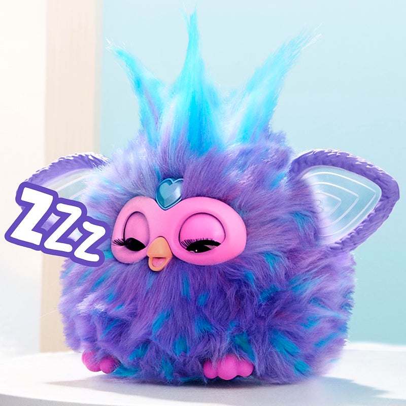 Furby فوربي بنفسجي، 15 إكسسوار موضة، ألعاب محشوة تفاعلية للفتيات والفتيان من عمر 6 سنوات وما فوق، تعمل بالصوت، آلية الحركة - Image 5