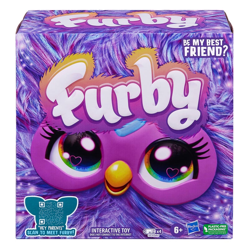 Furby فوربي بنفسجي، 15 إكسسوار موضة، ألعاب محشوة تفاعلية للفتيات والفتيان من عمر 6 سنوات وما فوق، تعمل بالصوت، آلية الحركة - Image 2