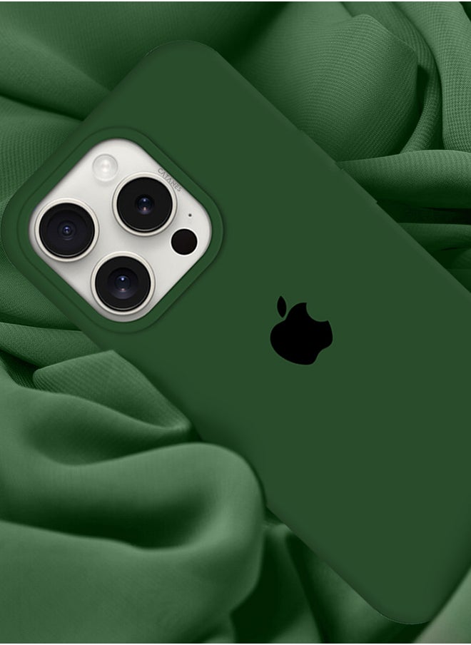 CATANES - iPhone 15 Pro Case Silicone Case Cover Durable and Anti Scratch Back Cover Green - Image 1