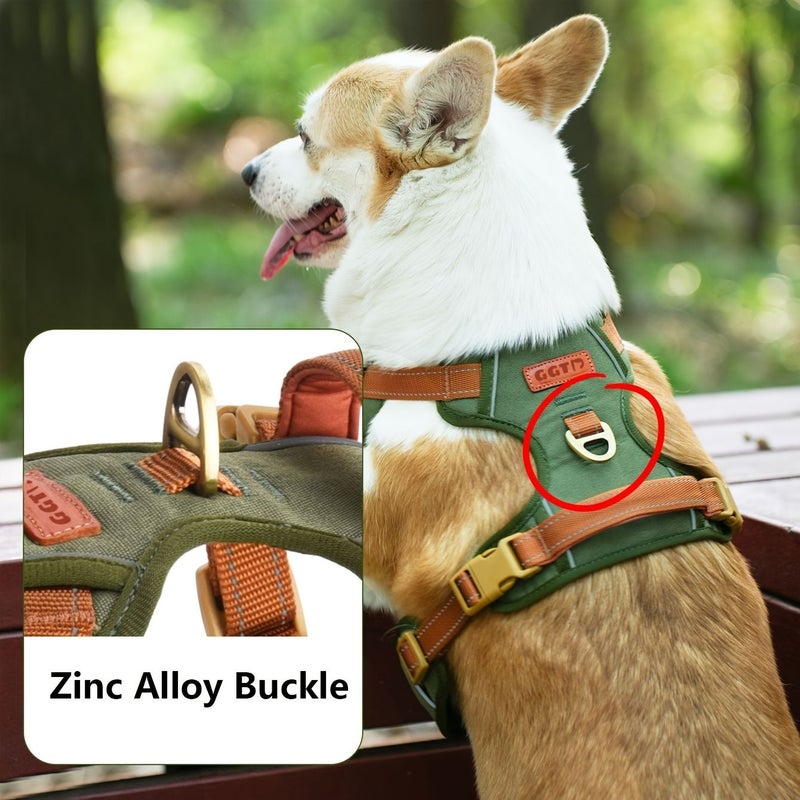 Red Adjustable Reflective Dog Safety Harness With Soft Breathable Mesh Fabric Comfort Handle And Durable Polyester Construction For Small Dog Safety - Image 5