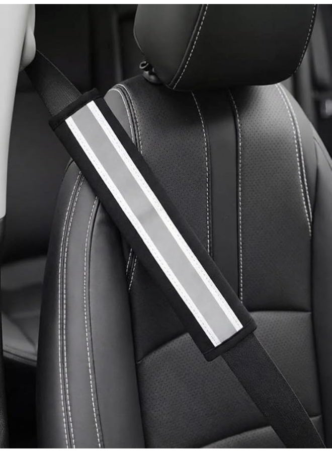 عام غطاء حماية حزام مقعد السيارة، قطعتان، مناسب لجميع أنواع السيارات (رمادى) - Image 1