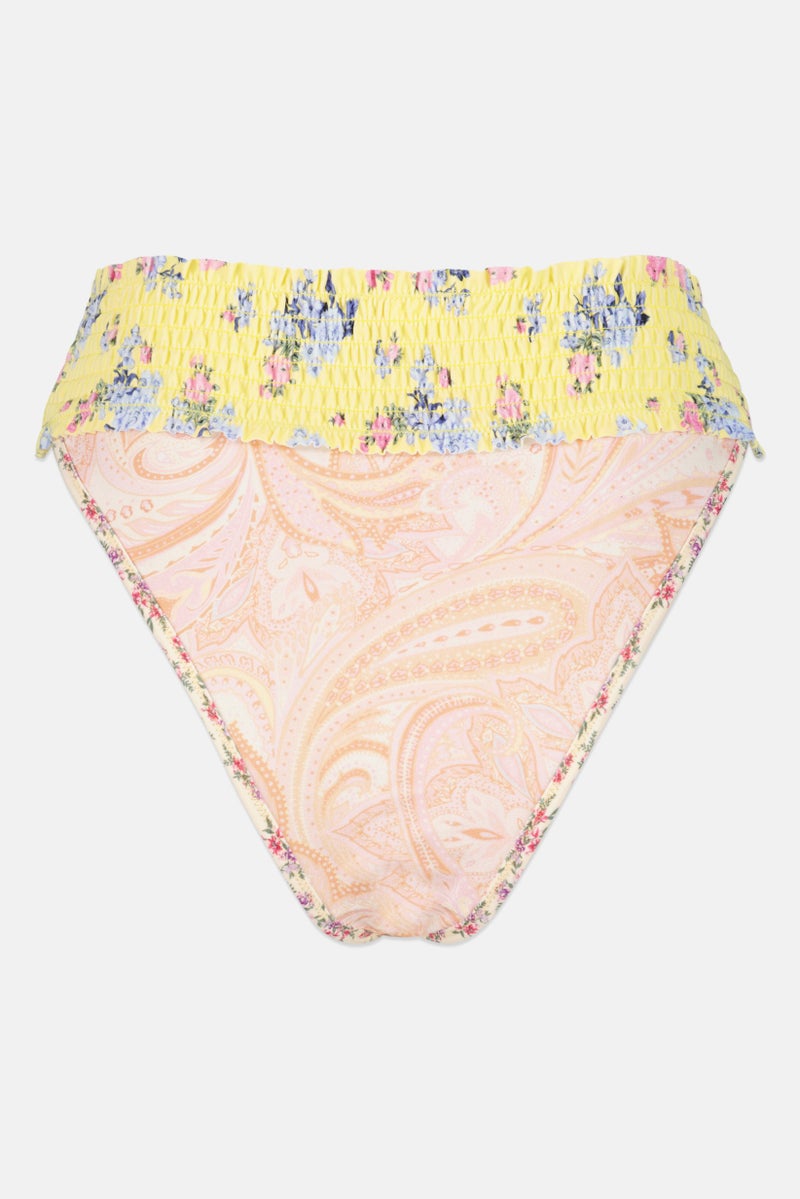 RIVER ISLAND Women Floral Print Bikini Bottom, Yellow Combo - Image 2