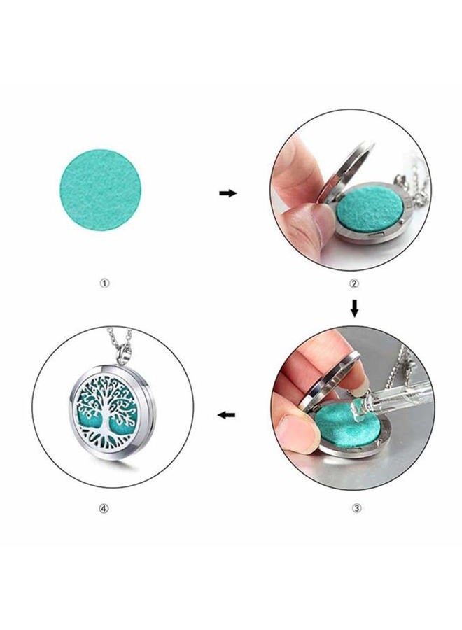GFONDINGD Aromatherapy Essential Oil Diffuser Necklace Dog Paw Pattern Stainless Steel Locket Pendant - Image 4