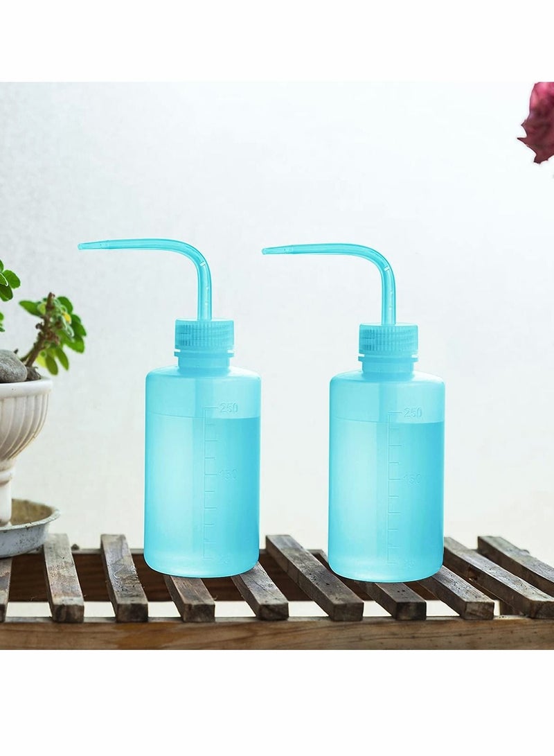 SYOSI Squeeze Washing Bottle 2 Pcs Succulent Watering Bottle Blue Water Squirt Irrigation Bottle Squeeze Sprinkling Can Plastic Wash Plant Bottle 250ml - Image 1