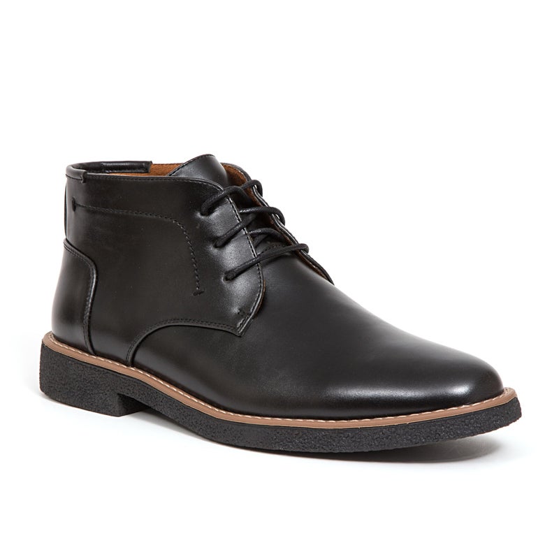 Deer Stags Mens Bangor Memory Foam Dress Casual Comfort Chukka Boot Black Smooth 11 Medium US