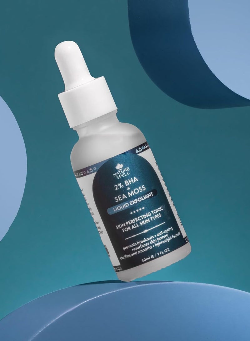 نايتشر سبيل تونر مقشر للبشرة بخلاصة BHA 2% وعشب البحر من Nature Spell – 30 مل - Image 4