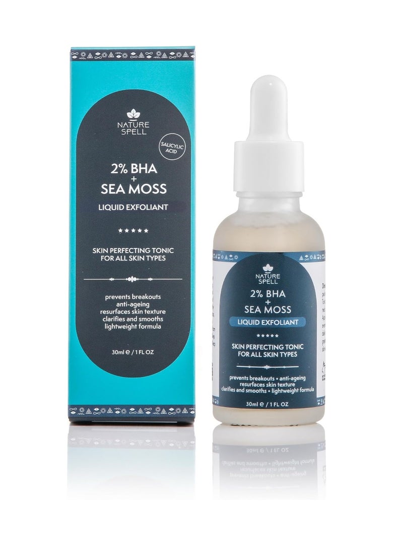 نايتشر سبيل تونر مقشر للبشرة بخلاصة BHA 2% وعشب البحر من Nature Spell – 30 مل - Image 1